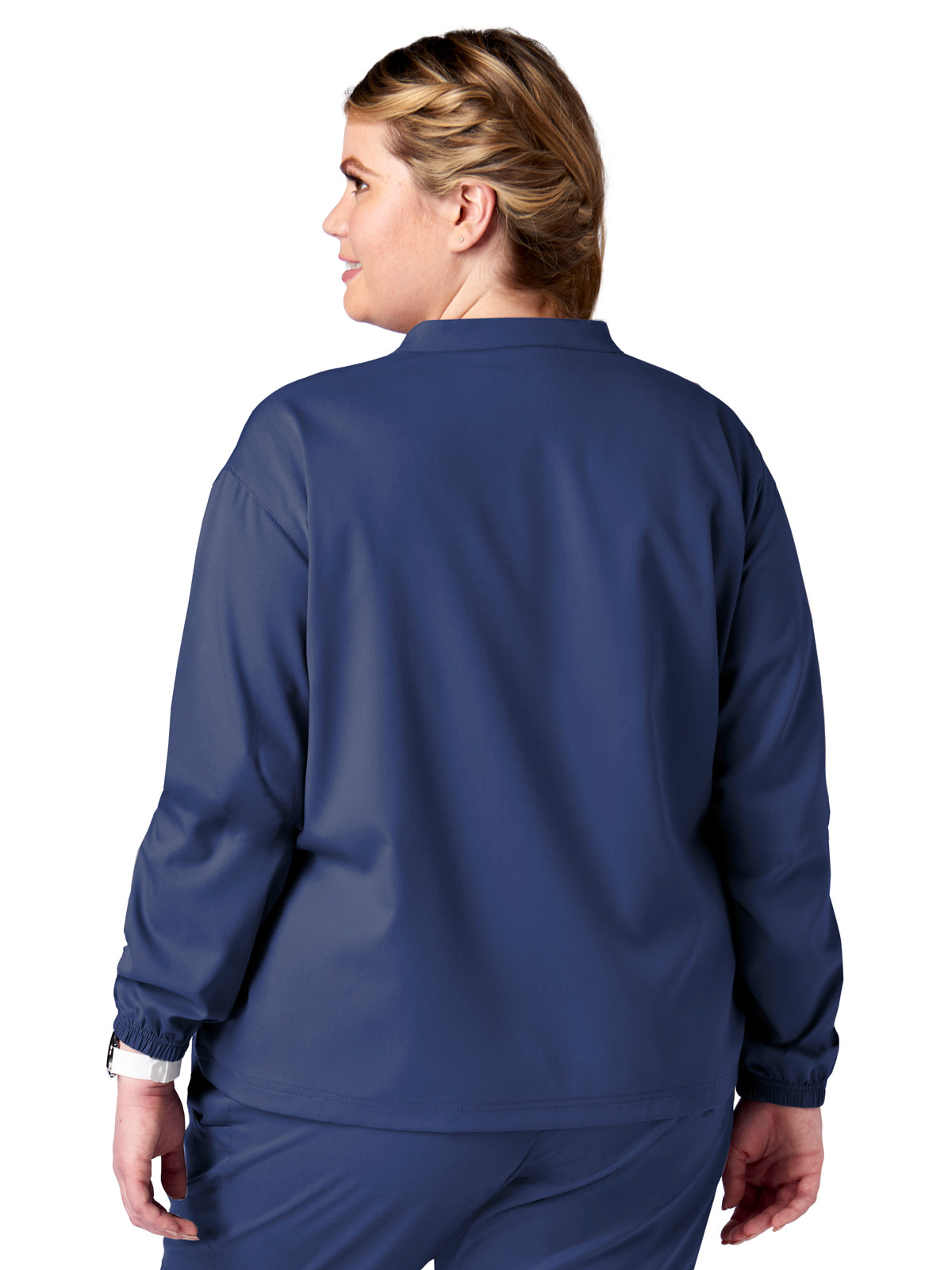 Unisex 2-Pocket Zip Front Scrub Jacket