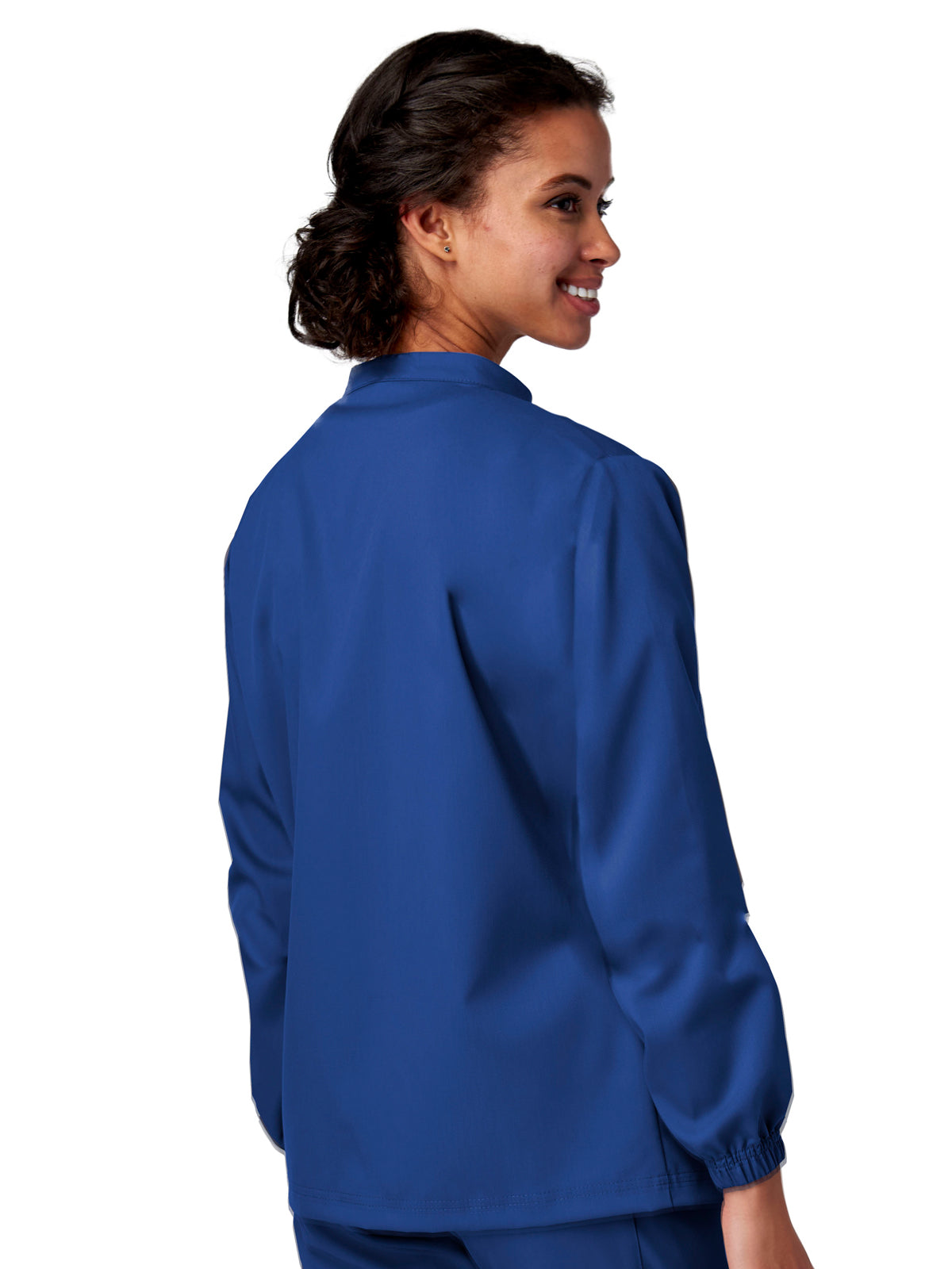 Unisex 2-Pocket Zip Front Scrub Jacket