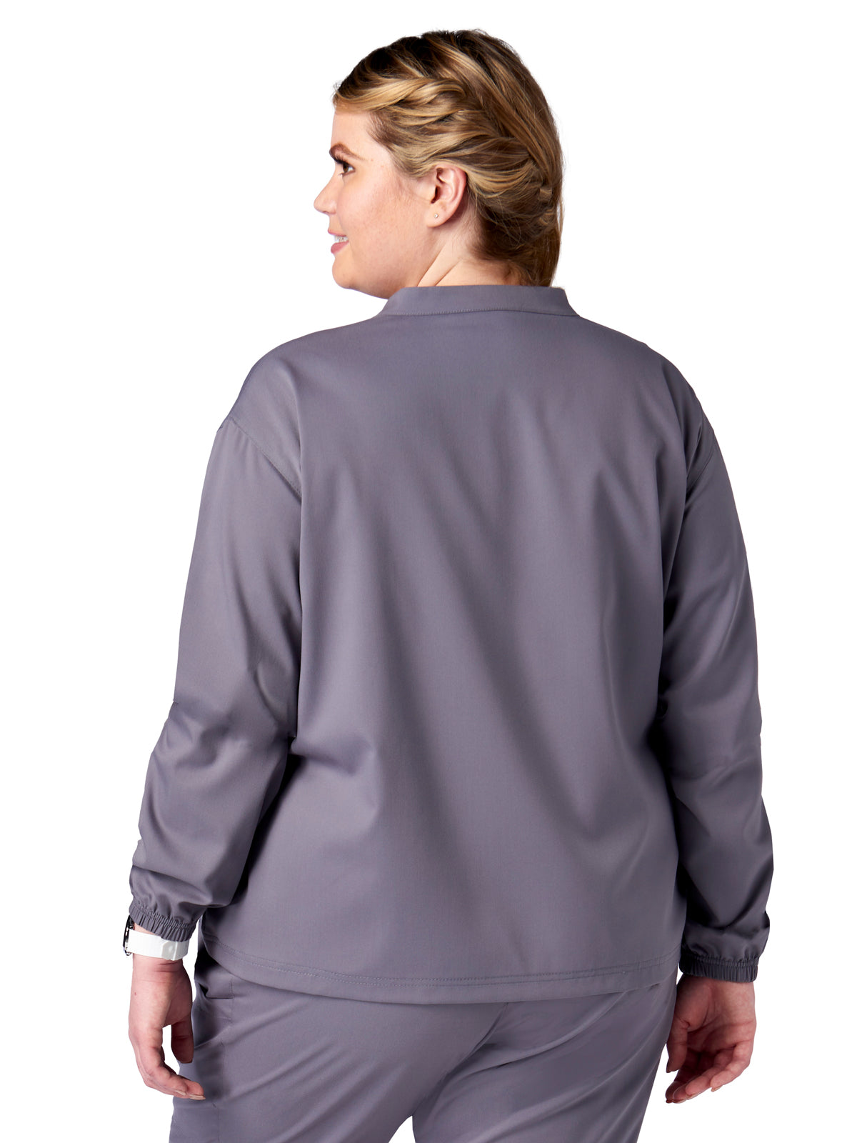 Unisex 2-Pocket Zip Front Scrub Jacket