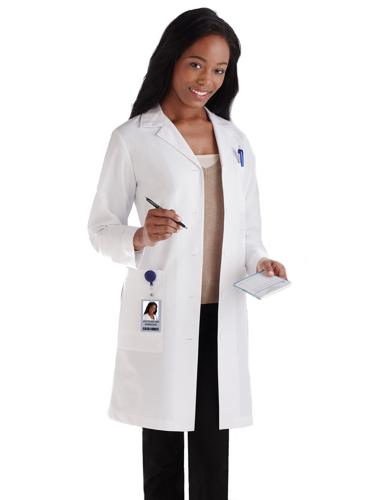 Women's Five-Pocket 37" Full-Length Lab Coat