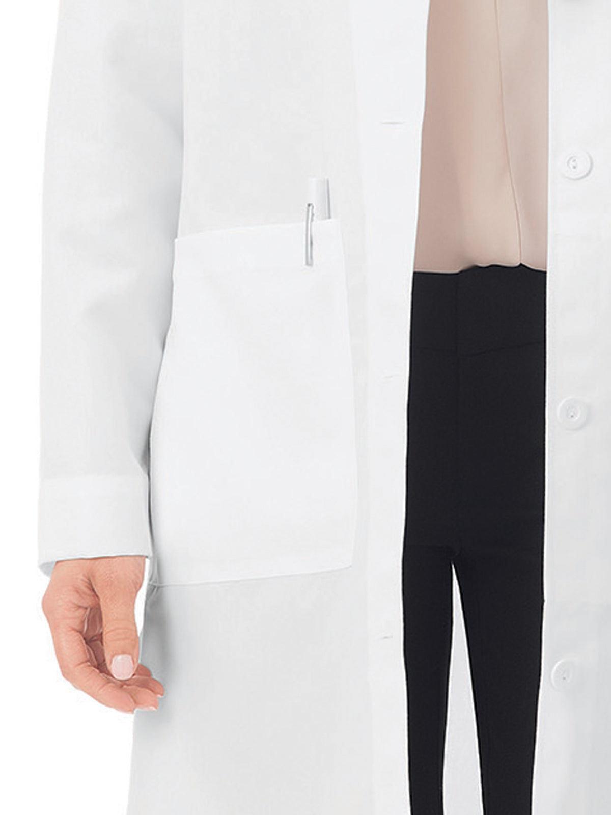 Women's Five-Pocket 37" Full-Length Long Lab Coat