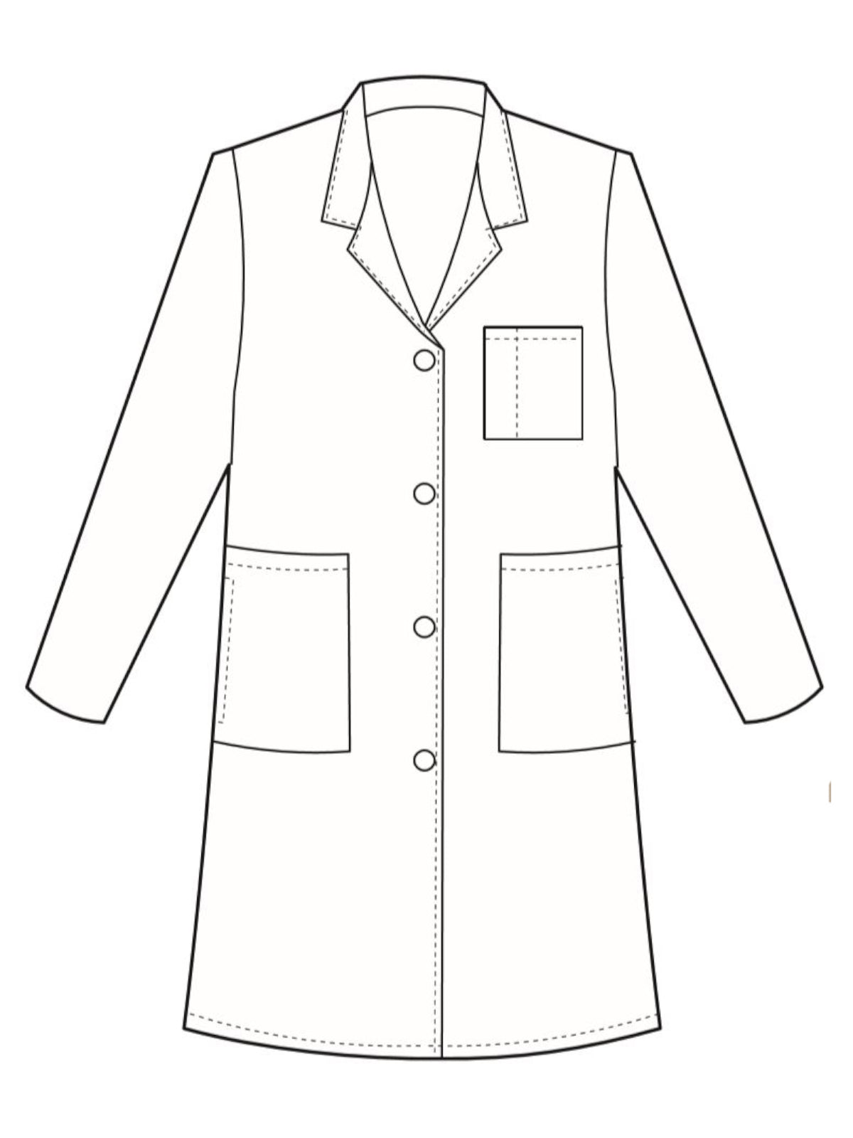 Women's Five-Pocket 37" Full-Length Long Lab Coat