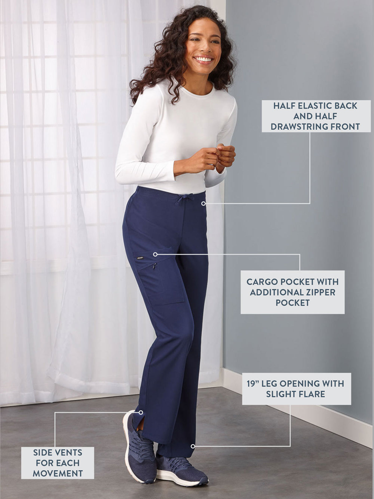 Women's 2-Pocket Elastic Waist Scrub Pant