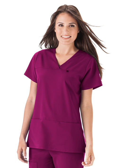 Women's 4-Pocket Highcross Neck Scrub Top