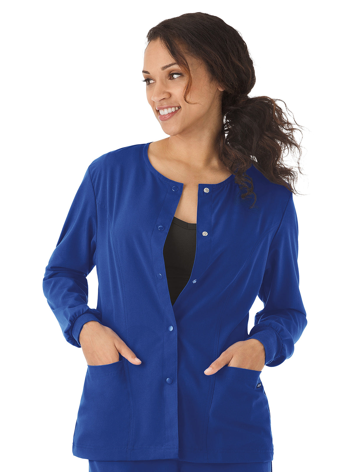 Women's 3-Pocket Snap Front Scrub Jacket