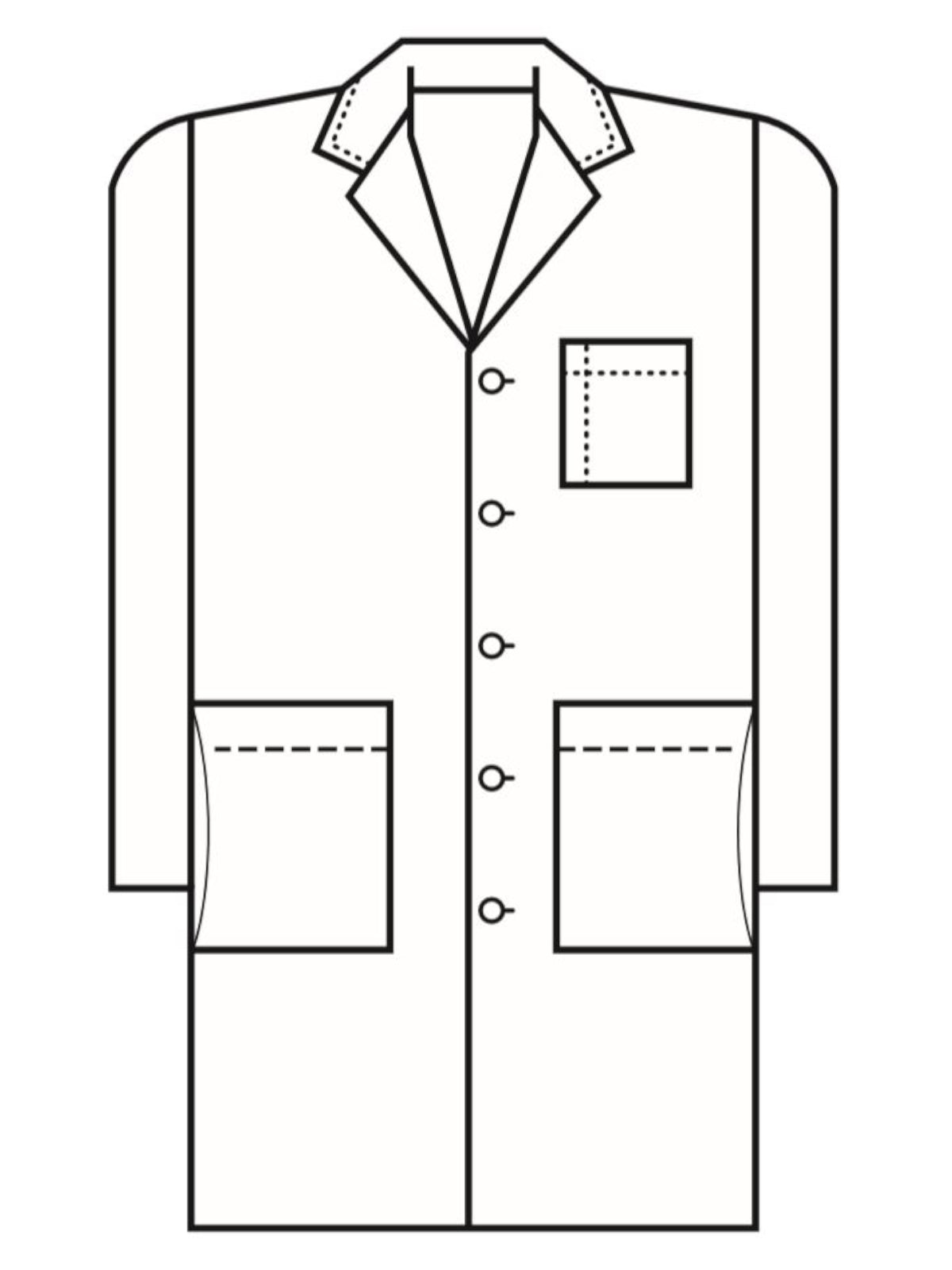 Men's Five-Pocket 40" Full-Length Long Lab Coat