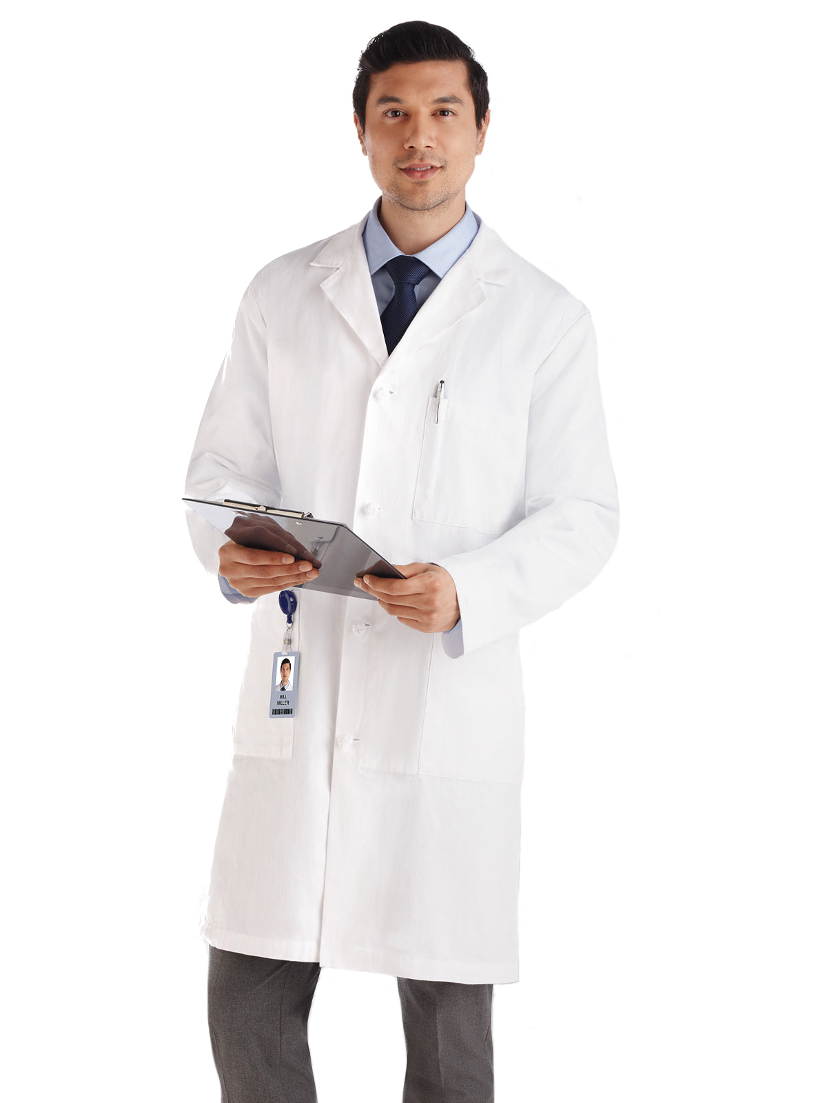 Men's Knot Button Five-Pocket 40" iPad® Lab Coat