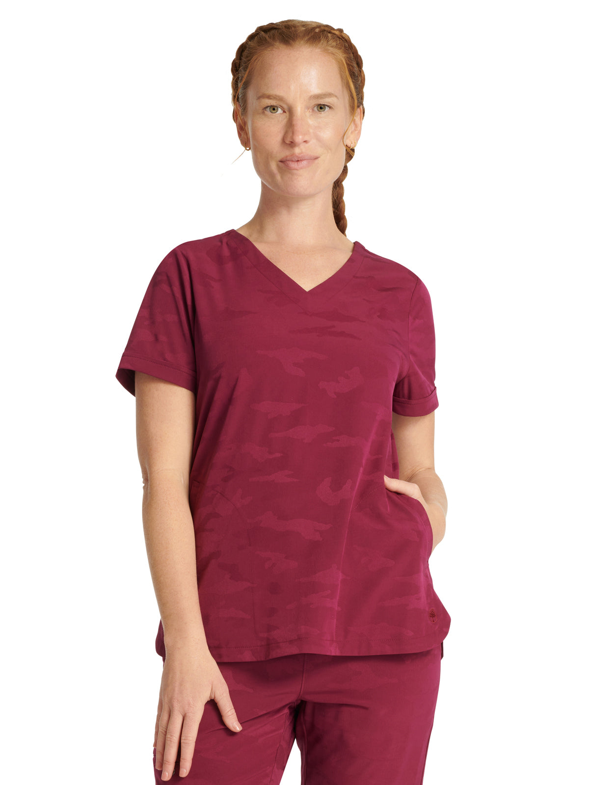 Women's Curved V-Neck Top