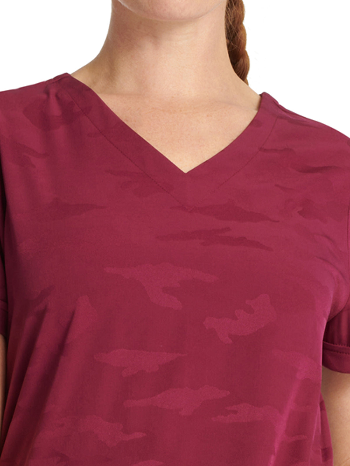 Women's Curved V-Neck Top