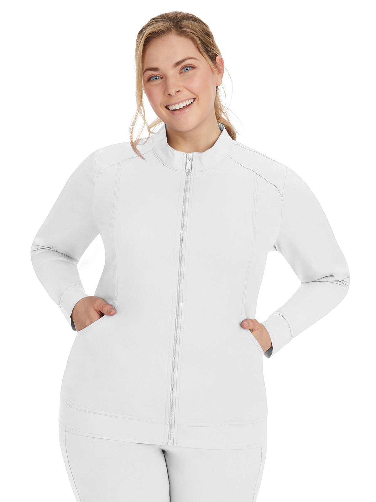 Women's Mandarin Collar Scrub Jacket