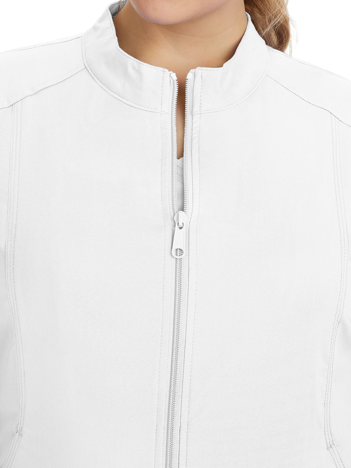 Women's Mandarin Collar Scrub Jacket