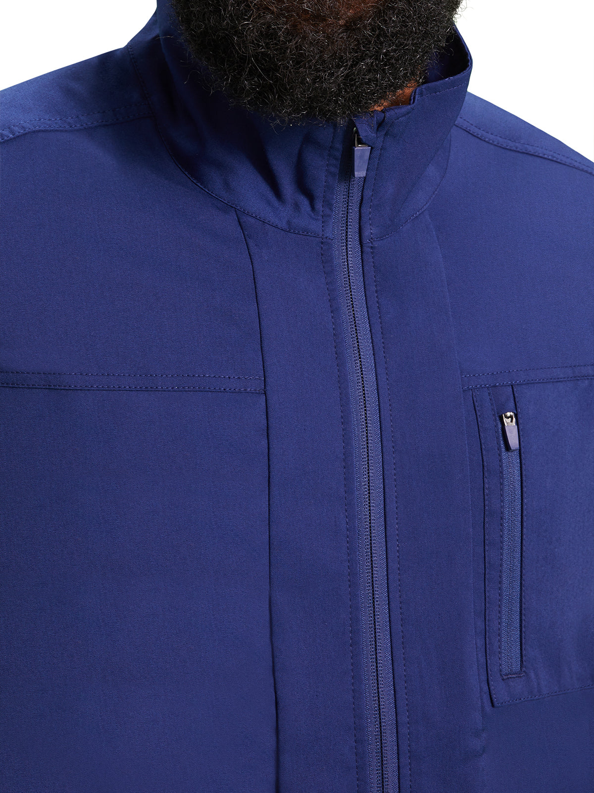 Men's Rib-Knit Scrub Jacket