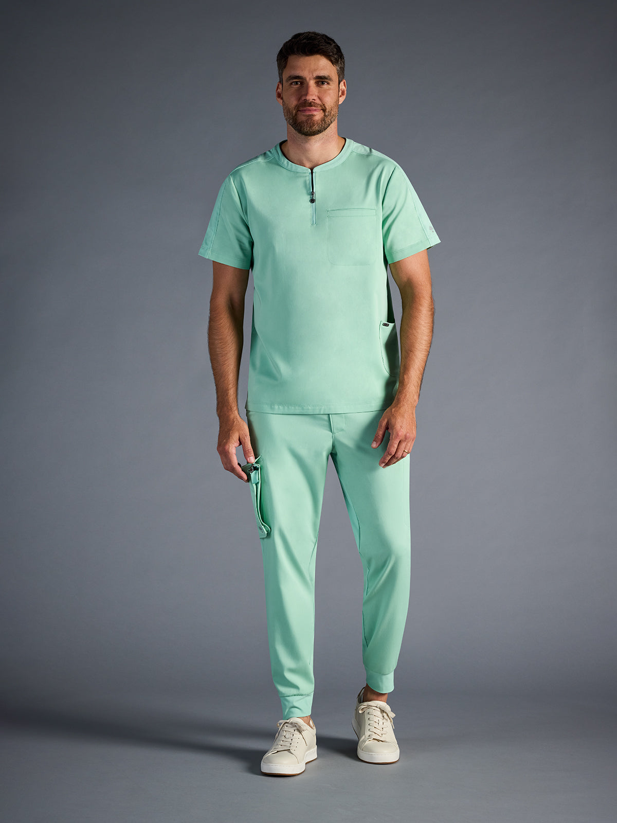 Men's Victor Quarter-Zip Scrub Top