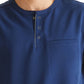 Men's 1-Pocket Mandarin Collar Scrub Top