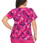 Women's 2-Pocket Henley Neck BCRF Print Eve Scrub Top