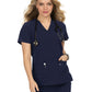 Women's 3-Pocket Wide V-Neck Stretch Hustle and Heart Scrub Top