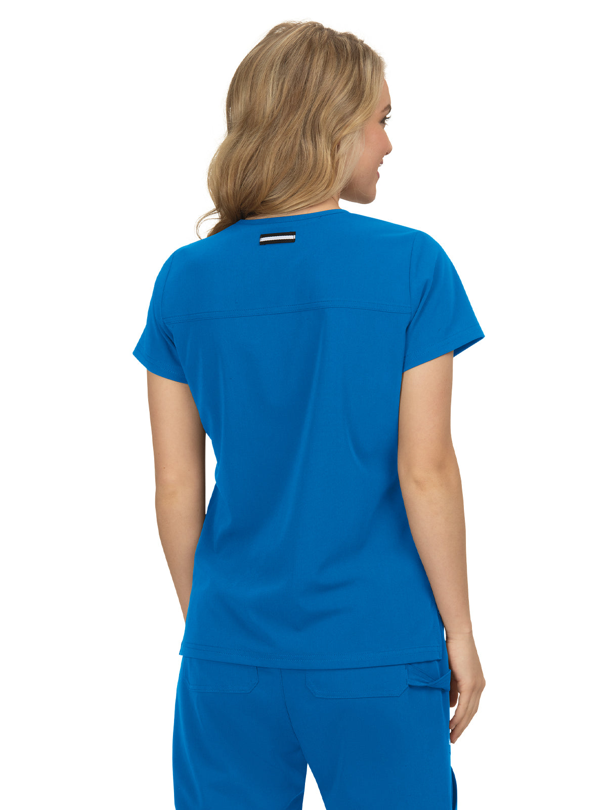 Women's 3-Pocket Wide V-Neck Stretch Hustle and Heart Scrub Top