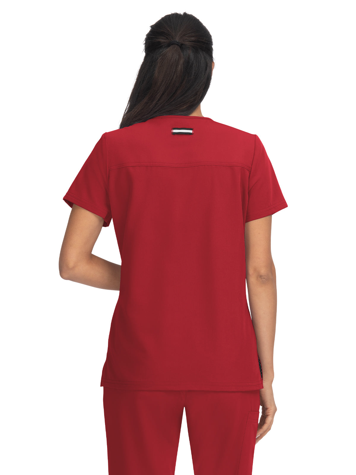 Women's 3-Pocket Wide V-Neck Stretch Hustle and Heart Scrub Top