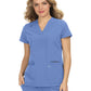 Women's 3-Pocket Wide V-Neck Stretch Hustle and Heart Scrub Top