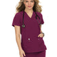 Women's 3-Pocket Wide V-Neck Stretch Hustle and Heart Scrub Top