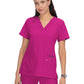 Women's 3-Pocket Wide V-Neck Stretch Hustle and Heart Scrub Top