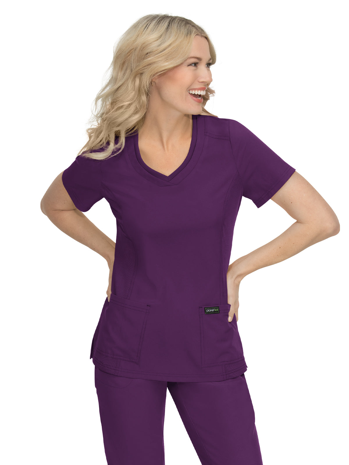 Women's 2-Pocket Eco-Friendly Longevity Scrub Top