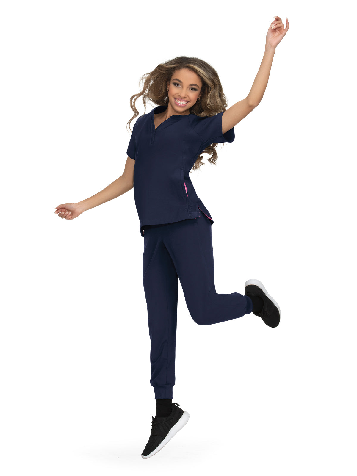 Women's 4-Pocket Split-Neck Action Scrub Top