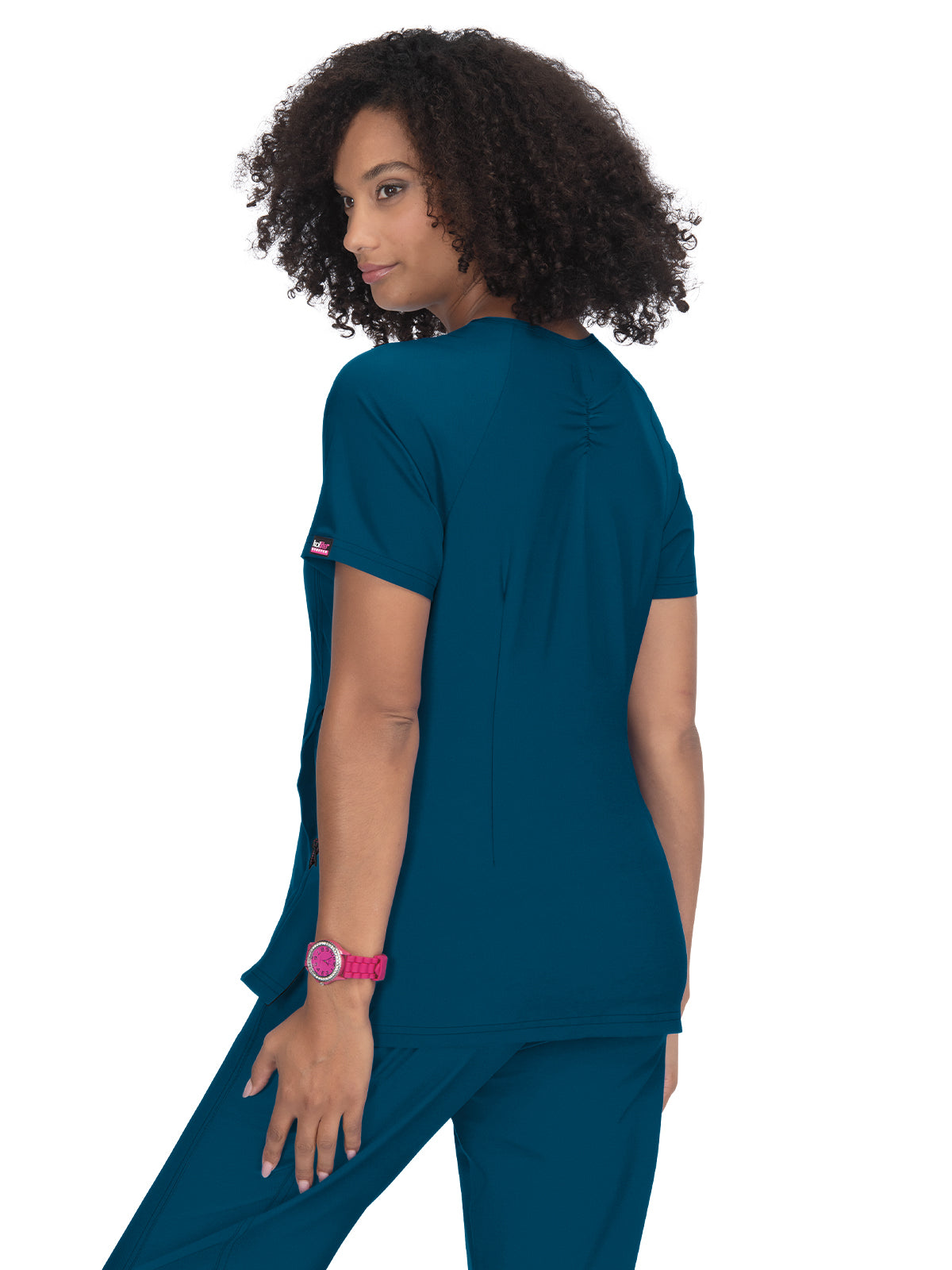 Women's 4-Pocket Split-Neck Action Scrub Top