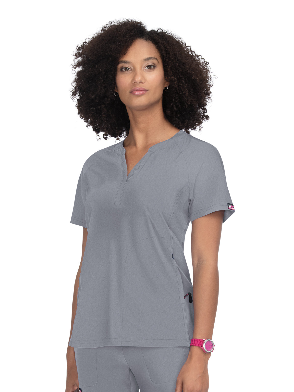 Women's 4-Pocket Split-Neck Action Scrub Top