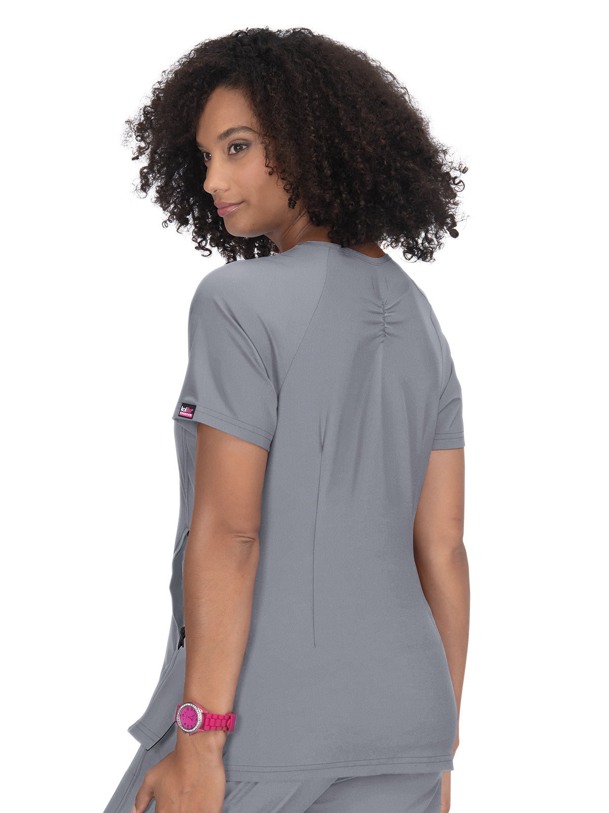 Women's 4-Pocket Split-Neck Action Scrub Top