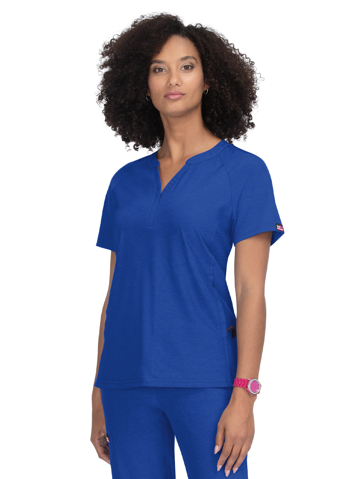 Women's 4-Pocket Split-Neck Action Scrub Top