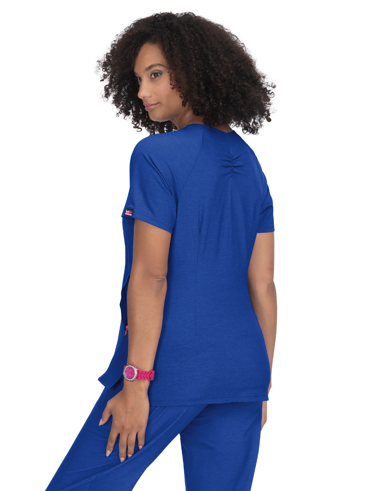 Women's 4-Pocket Split-Neck Action Scrub Top