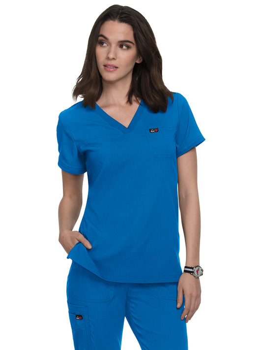 Women's 1-Pocket Stretch Tuck-In Vivacious Scrub Top