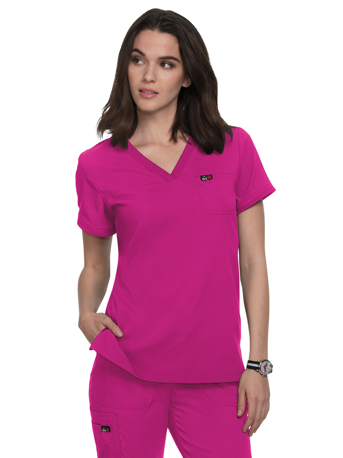 Women's 1-Pocket Stretch Tuck-In Vivacious Scrub Top