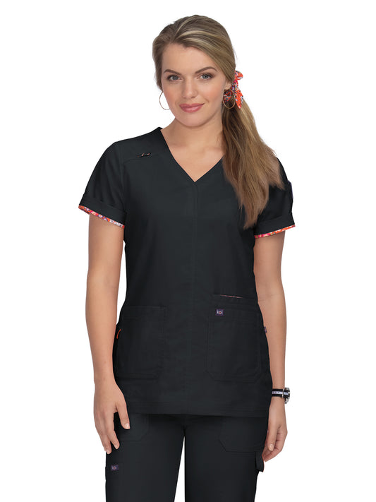 Women's Breathable Stretch Liv Scrub Top