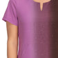 Women's 2-Pocket Ombre Split-Neck Balance Scrub Top