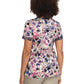 Women's 3-Pocket Split-Neck Print Elena Scrub Top