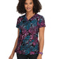 Women's 2-Pocket V-Neck Print Align Scrub Top