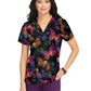 Women's 4-Pocket Stretch Eco-Friendly Print Aria Scrub Top