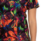 Women's 4-Pocket Stretch Eco-Friendly Print Aria Scrub Top