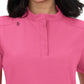 Women's 4-Pocket Zipper-Neck Mandarin Collar Driven Scrub Top