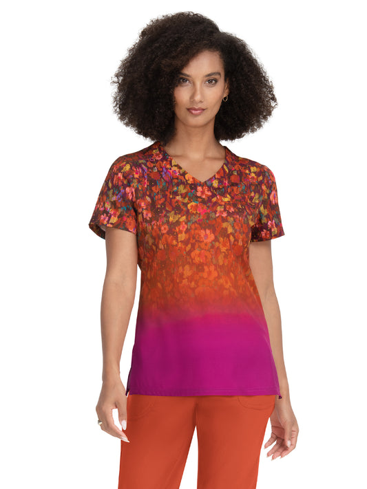 Women's 1-Pocket Tuck-in Ombre Meena Scrub Top