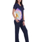 Women's Tie Dye V-Neck Stretch Lani Scrub Top