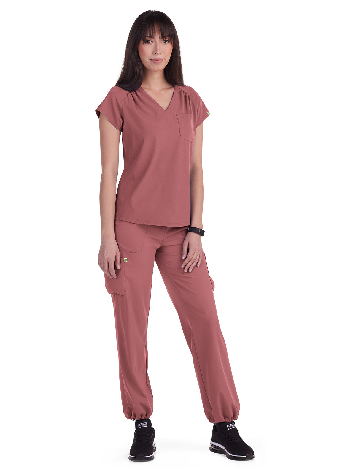 Women's 1-Pocket Heart-Shaped Neckline Eco-Friendly Kailani Scrub Top