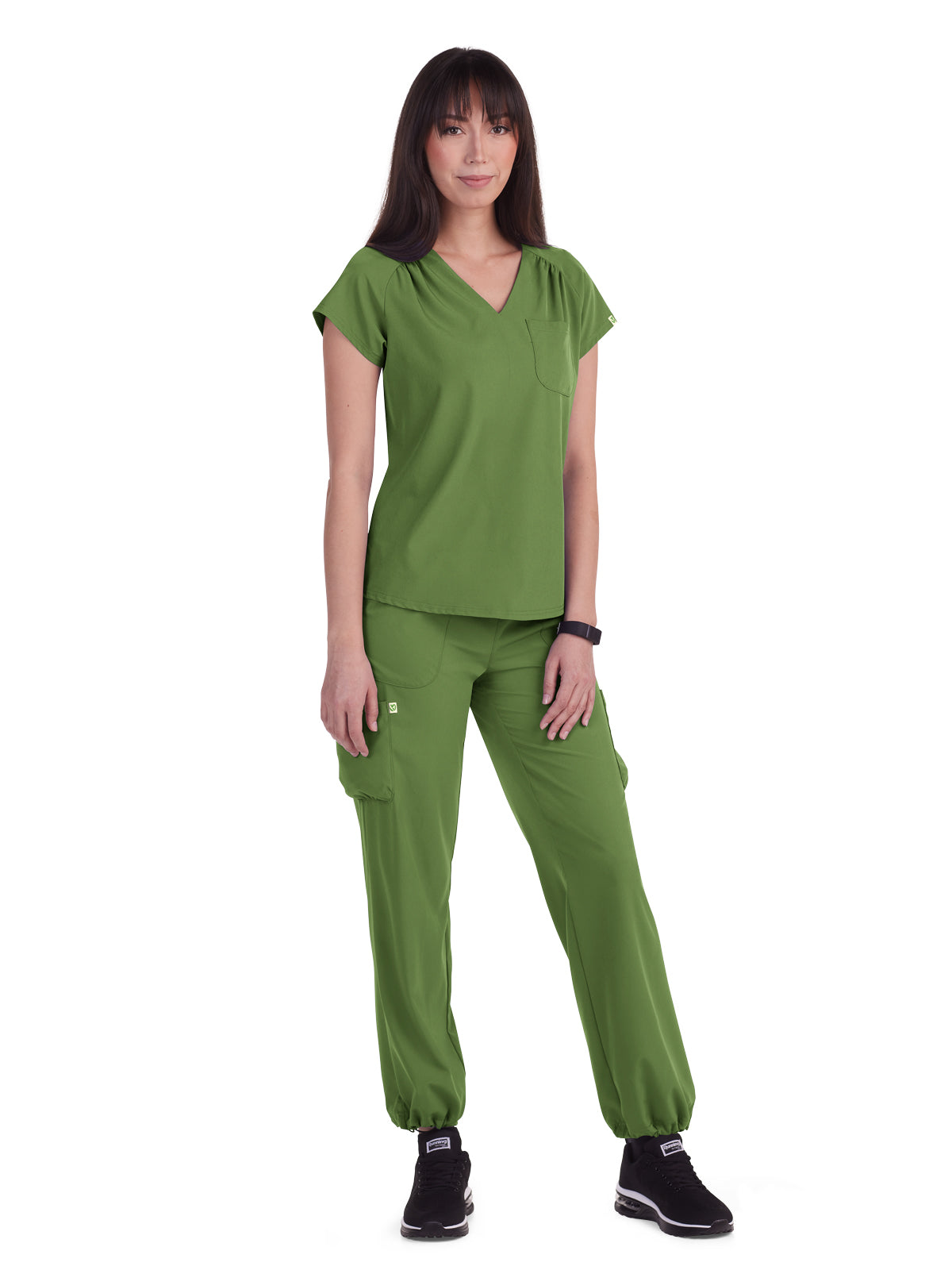 Women's 1-Pocket Heart-Shaped Neckline Eco-Friendly Kailani Scrub Top