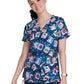 Women's 3-Pocket Print Rosalie Scrub Top