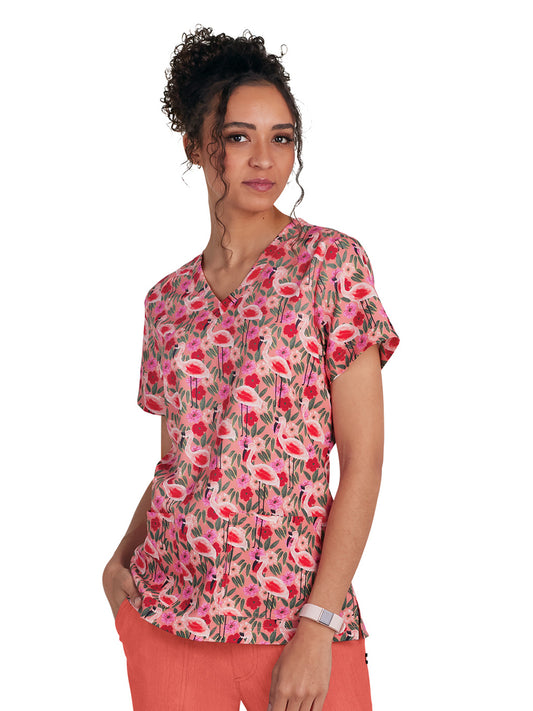 Women's 3-Pocket V-Neck Rosalie Scrub Top