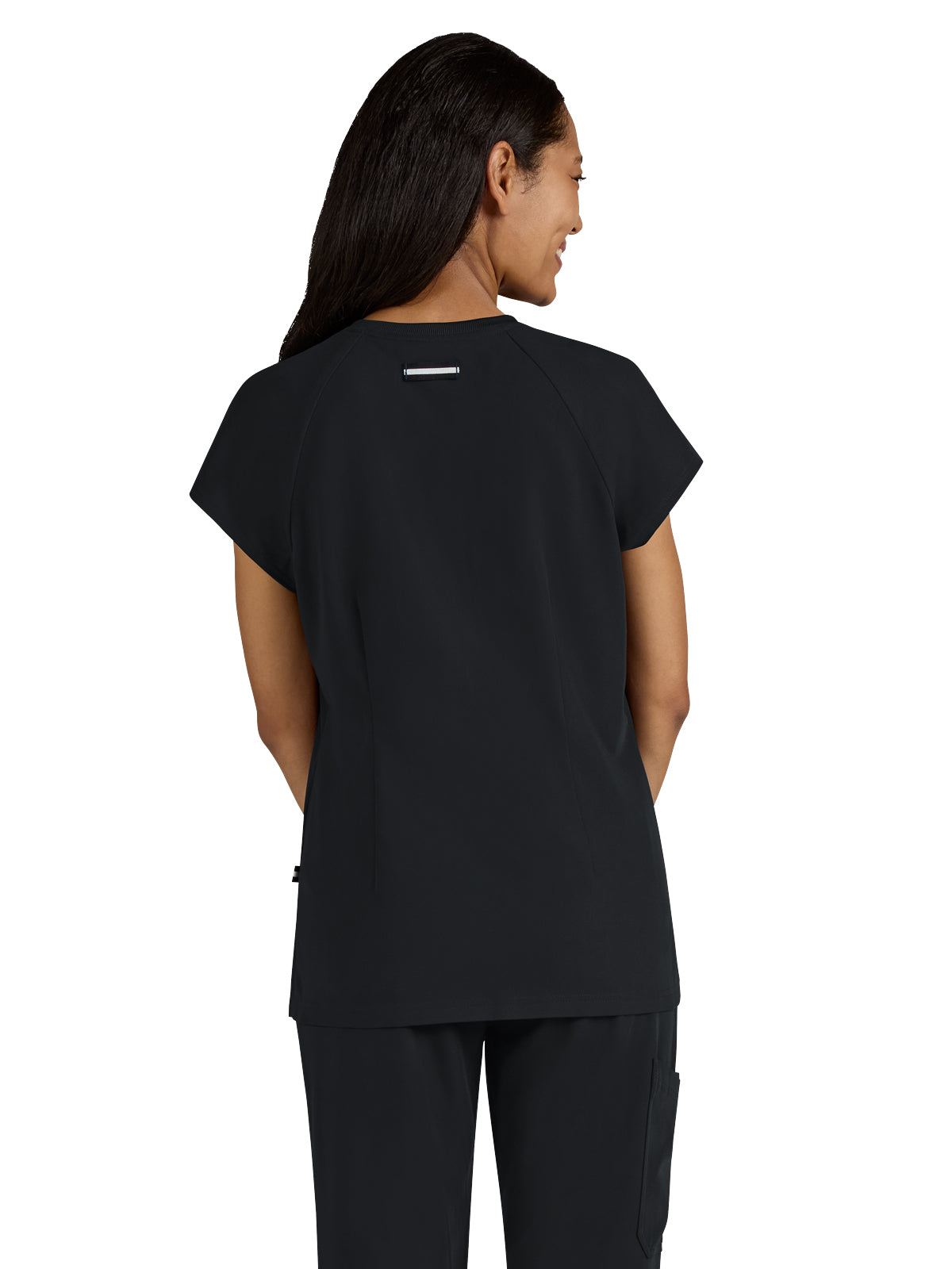 Women's Split-Neck 3-Pocket We Have Heart Scrub Top