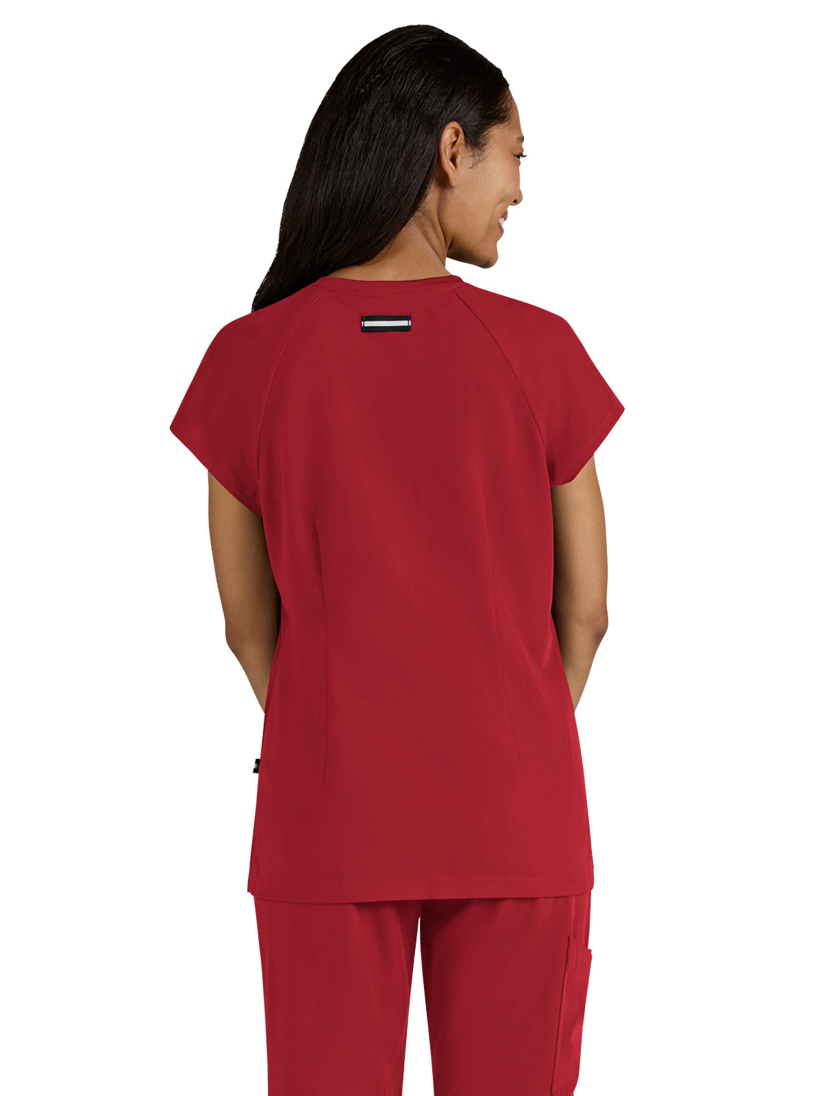 Women's Split-Neck 3-Pocket We Have Heart Scrub Top