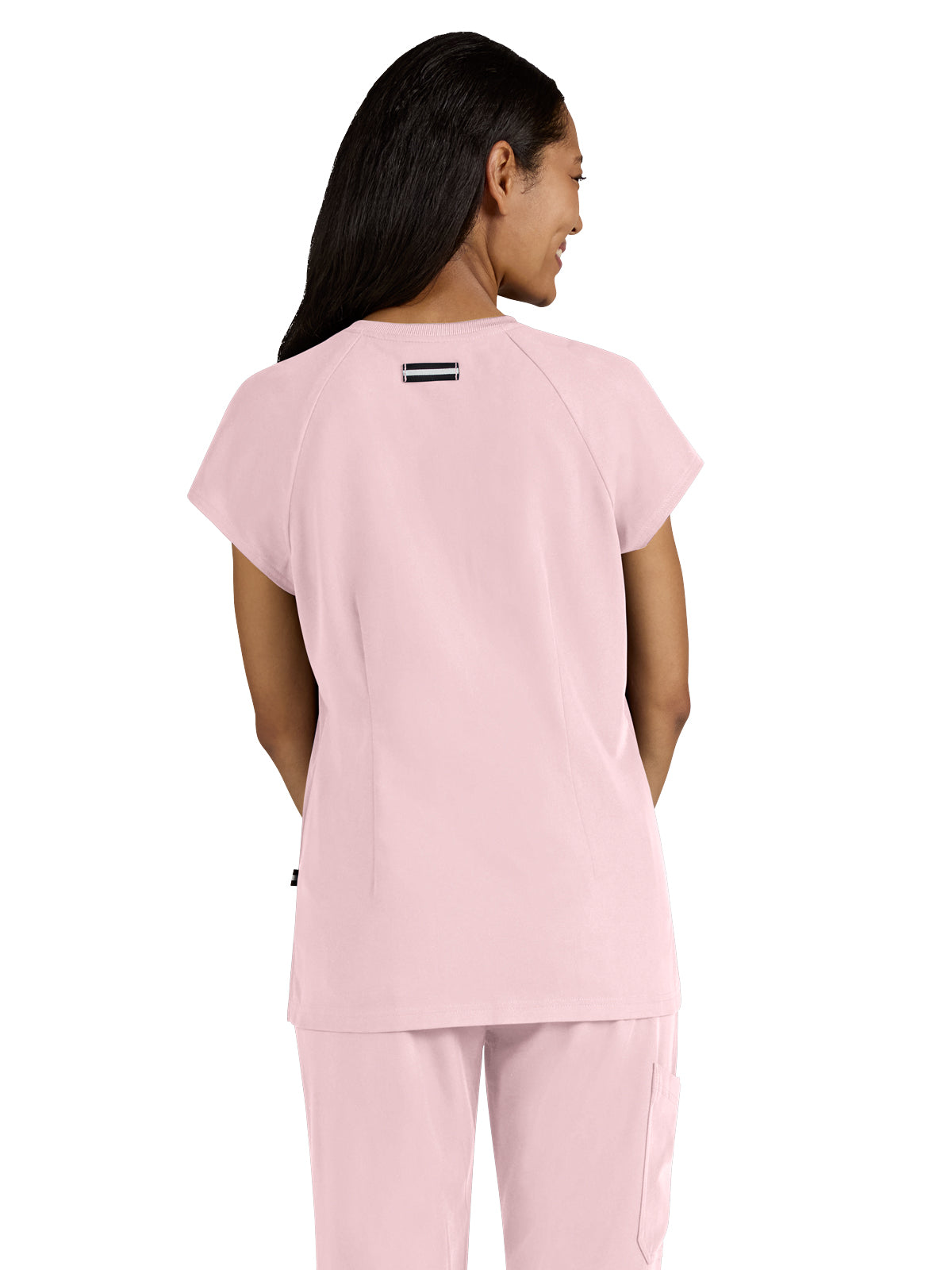 Women's Split-Neck 3-Pocket We Have Heart Scrub Top